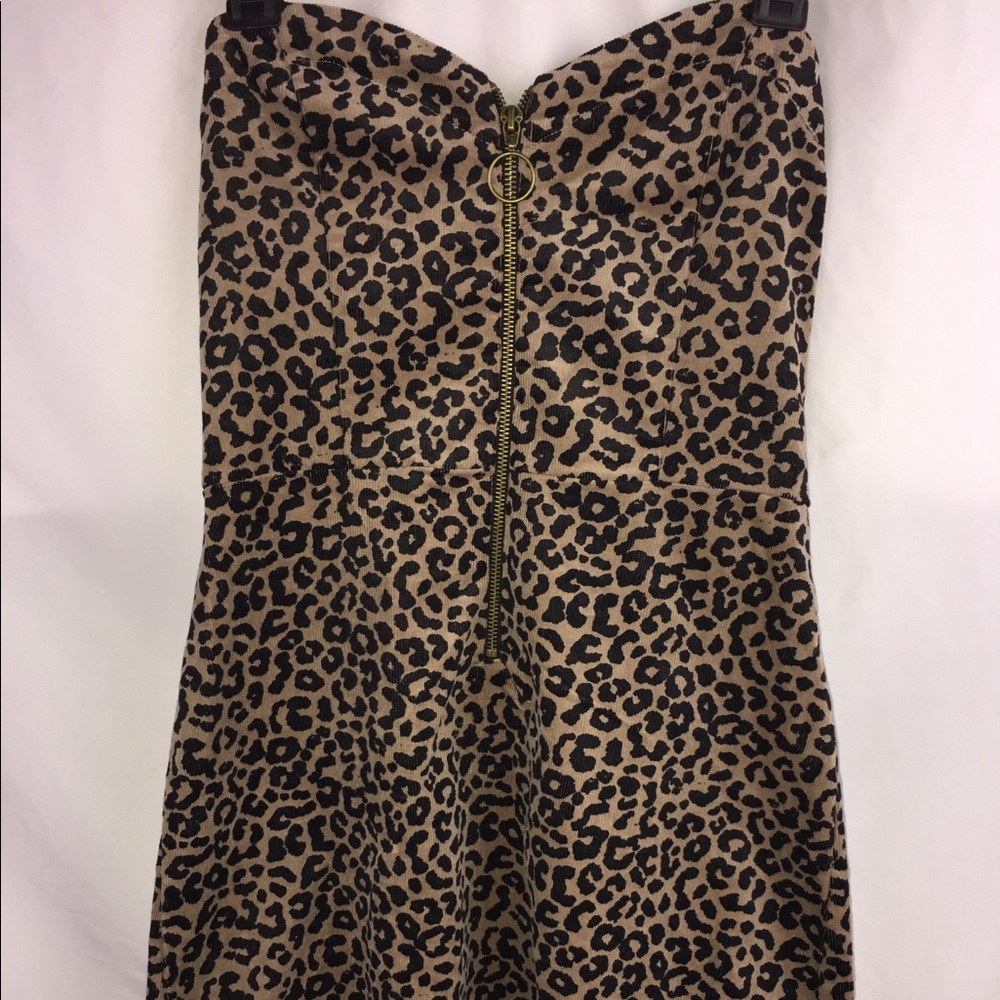 Cheetah print mini dress